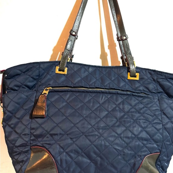 MZ Wallace navy blue nlyon satchel handbag - Picture 3 of 14